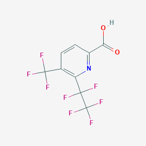 molecular formula C9H3F8NO2 B6291204 6-Pentafluoroethyl-5-trifluoromethyl-pyridine-2-carboxylic acid, 95% CAS No. 2565805-53-8