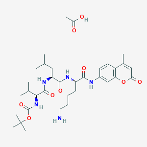 molecular formula C34H53N5O9 B6291209 Boc-Val-Leu-Lys-AMC acetate CAS No. 74085-00-0