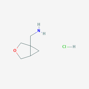 molecular formula C6H12ClNO B6291222 3-Oxabicyclo[3.1.0]hexan-1-ylmethanamine hydrochloride CAS No. 2387597-55-7