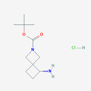 molecular formula C11H21ClN2O2 B6291224 tert-Butyl (7R)-7-amino-2-azaspiro[3.3]heptane-2-carboxylate hydrochloride CAS No. 2198056-37-8