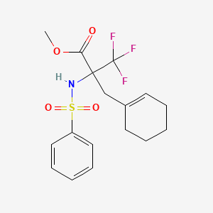 Methyl 2-(cyclohex-1-en-1-ylmethyl)-3,3,3-trifluoro-2-[(phenylsulfonyl)amino]-propanoate, 97%