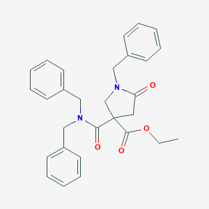 molecular formula C29H30N2O4 B062913 Ethyl 1-benzyl-3-(dibenzylcarbamoyl)-5-oxopyrrolidine-3-carboxylate CAS No. 162686-37-5