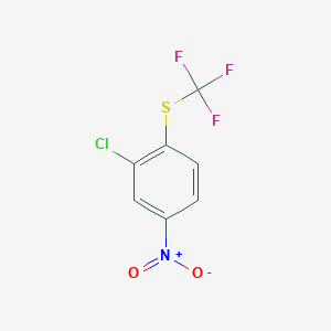 molecular formula C7H3ClF3NO2S B6291315 3-Chloro-4-(trifluoromethylthio)nitrobenzene, 99% CAS No. 450-97-5