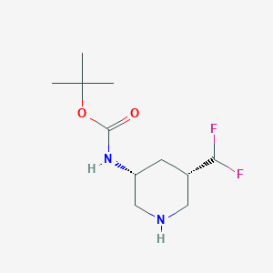 molecular formula C11H20F2N2O2 B6291369 tert-Butyl N-[(3R,5S)-5-(difluoromethyl)-3-piperidyl]carbamate CAS No. 2306254-30-6