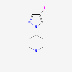 molecular formula C9H14IN3 B6291417 4-(4-Iodopyrazol-1-yl)-1-methyl-piperidine CAS No. 2107486-36-0