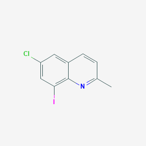 molecular formula C10H7ClIN B6291433 6-Chloro-8-iodo-2-methylquinoline CAS No. 2411634-75-6
