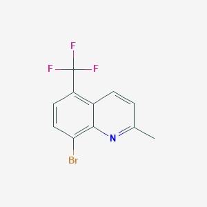 molecular formula C11H7BrF3N B6291436 8-Bromo-2-methyl-5-(trifluoromethyl)quinoline CAS No. 2411639-35-3