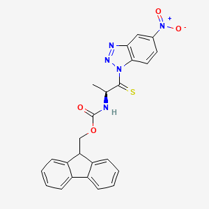 molecular formula C24H19N5O4S B6291444 (S)-2-(Fmoc-Amino)-1-(5-nitro-1-benzo[d][1,2,3]triazolyl)propane-1-thione CAS No. 2293079-49-7