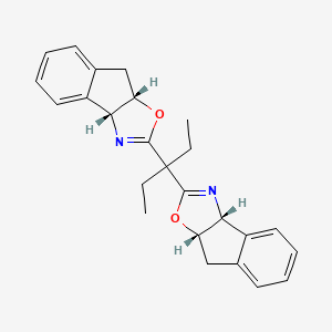 molecular formula C25H26N2O2 B6291445 (3aR,3a'R,8aS,8a'S)-2,2'-(Pentane-3,3-diyl)bis(8,8a-dihydro-3aH-indeno[1,2-d]oxazole) CAS No. 1092582-89-2