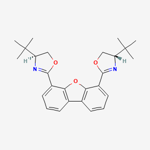 molecular formula C26H30N2O3 B6291460 4,6-Bis((S)-4-(t-butyl)-4,5-dihydrooxazol-2-yl)dibenzo[b,d]furan CAS No. 2067322-25-0
