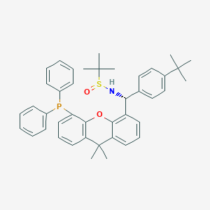 molecular formula C42H46NO2PS B6291472 [S(R)]-N-[(R)-[4-(1,1-dimethylethyl)phenyl][5-(diphenylphosphino)-9,9-dimethyl-9H-xanthen-4-yl]methyl]-2-methyl-2-propanesulfinamide, 95% CAS No. 2160535-58-8