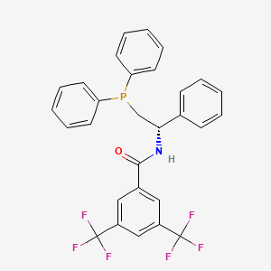 molecular formula C29H22F6NOP B6291477 N-[(1S)-2-(Diphenylphosphino)-1-phenylethyl]-3,5-bis(trifluoromethyl)-benzamide, 95% CAS No. 1853342-57-0