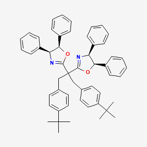 molecular formula C53H54N2O2 B6291486 (4S,4'S,5R,5'R)-2,2'-(1,3-Bis(4-(t-butyl)phenyl)propane-2,2-diyl)bis(4,5-diphenyl-4,5-dihydrooxazole) CAS No. 2361262-51-1