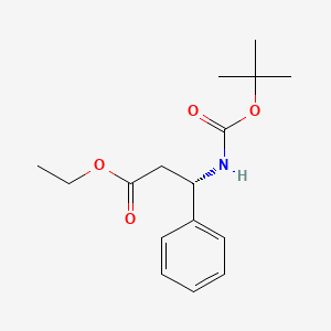 molecular formula C16H23NO4 B6291498 Ethyl (3R)-3-[(tert-butoxycarbonyl)amino]-3-phenylpropanoate CAS No. 167834-23-3