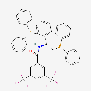 molecular formula C41H31F6NOP2 B6291511 N-[(1S)-2-(Diphenylphosphino)-1-(2-(diphenylphosphino)phenyl)ethyl]-3,5-bis(trifluoromethyl)-benzamide, 95% CAS No. 2249744-81-6
