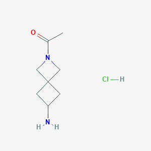 molecular formula C8H15ClN2O B6291526 1-(6-Amino-2-azaspiro[3.3]heptan-2-yl)ethan-1-one hydrochloride CAS No. 2445249-54-5