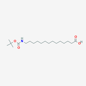 molecular formula C19H37NO4 B6291582 14-(Boc-amino)-myristic acid CAS No. 2307778-46-5