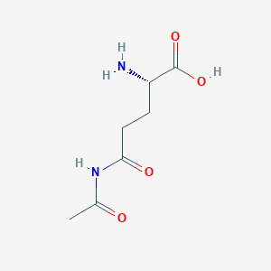 molecular formula C7H12N2O4 B6291589 (S)-5-乙酰氨基-2-氨基-5-氧代戊酸，95% (Ac-L-Gln-OH) CAS No. 35305-74-9