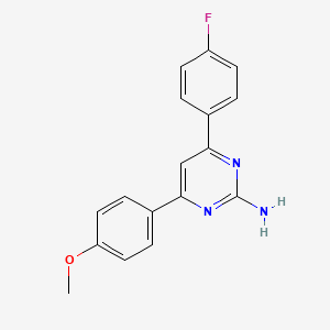 molecular formula C17H14FN3O B6291597 4-(4-Fluorophenyl)-6-(4-methoxyphenyl)pyrimidin-2-amine CAS No. 332951-09-4