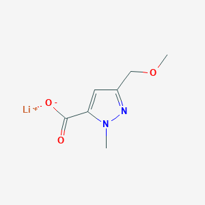 molecular formula C7H9LiN2O3 B6291612 Lithium 5-methoxymethyl-2-methyl-2H-pyrazole-3-carboxylate, 95% CAS No. 2460255-86-9