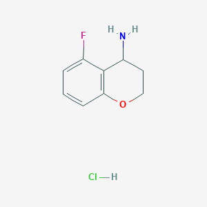 molecular formula C9H11ClFNO B6291635 5-Fluorochroman-4-amine hydrochloride CAS No. 2490709-40-3