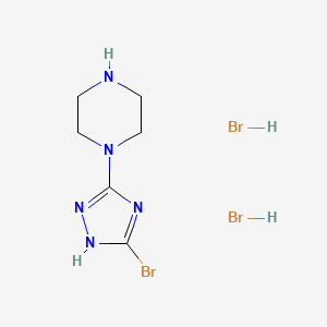 1-(3-Bromo-1H-1,2,4-triazol-5-yl)piperazine dihydrobromide, 95%