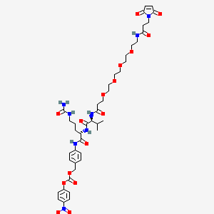 molecular formula C43H58N8O16 B6291699 Mal-beta-Ala-PEG(4)-Val-Cit-PAB-PNP CAS No. 2003260-12-4