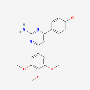 molecular formula C20H21N3O4 B6291710 4-(4-Methoxyphenyl)-6-(3,4,5-trimethoxyphenyl)pyrimidin-2-amine CAS No. 182363-41-3
