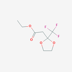 Ethyl 2-(trifluoromethyl)-1,3-dioxolane-2-acetate