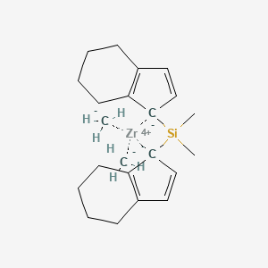 molecular formula C22H32SiZr B6291716 rac-Dimethylsilylbis(4,5,6,7-tetrahydro-1-indenyl)zirconium dimethyl CAS No. 160964-82-9