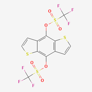 molecular formula C12H4F6O6S4 B6291797 Benzo[1,2-b:4,5-b']dithiophene-4,8-diyl bis(trifluoromethanesulfonate) CAS No. 1620482-22-5