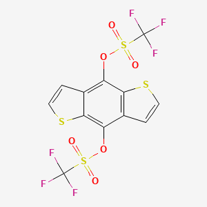 [4-(trifluoromethylsulfonyloxy)thieno[2,3-f][1]benzothiol-8-yl] trifluoromethanesulfonate