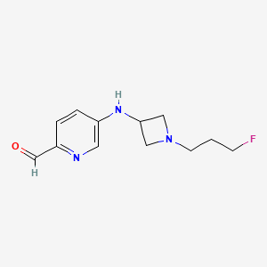 5-[[1-(3-Fluoropropyl)azetidin-3-yl]amino]pyridine-2-carbaldehyde