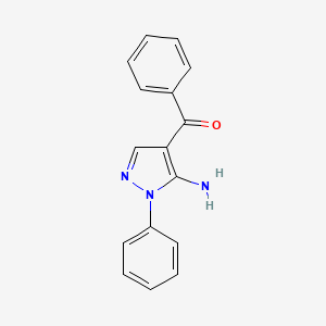 molecular formula C16H13N3O B6291848 (5-Amino-1-phenyl-1H-pyrazol-4-yl)(phenyl)methanone CAS No. 54606-37-0