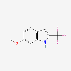 molecular formula C10H8F3NO B6291888 6-Methoxy-2-(trifluoromethyl)-1H-indole CAS No. 174907-38-1