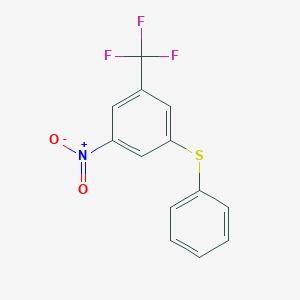 molecular formula C13H8F3NO2S B6291894 3-Nitro-5-(trifluoromethyl)benzenephenylsulfide, 98% CAS No. 188938-74-1