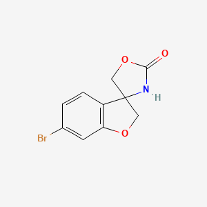 molecular formula C10H8BrNO3 B6291925 6-Bromospiro[2H-benzofuran-3,4'-oxazolidine]-2'-one CAS No. 2407719-41-7