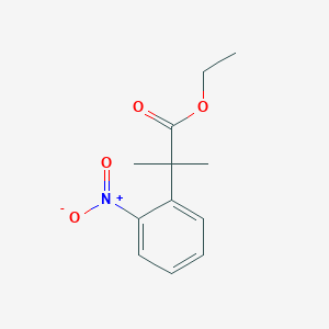 molecular formula C12H15NO4 B6291943 Ethyl 2-methyl-2-(2-nitrophenyl) propanoate CAS No. 126802-50-4