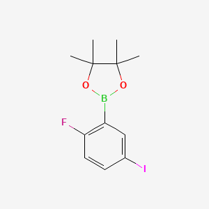 2-(2-Fluoro-5-iodophenyl)-4,4,5,5-tetramethyl-1,3,2-dioxaborolane