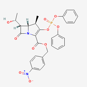 molecular formula C29H27N2O10P B6291959 4-Nitrobenzyl (4R,5S,6S)-3-[(Diphenoxyphosphoryl)oxy]-6-[(R)-1-hydroxyethyl]-4-methyl-7-oxo-1-azabicyclo[3.2.0]hept-2-ene-2-carboxylate CAS No. 154634-04-5