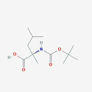 molecular formula C12H23NO4 B6291965 N-Boc-α-甲基-L-亮氨酸 (Boc-L-aMeLeu-OH) CAS No. 1149354-06-2