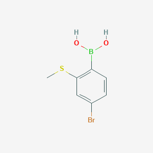 molecular formula C7H8BBrO2S B6291975 4-Bromo-2-(methylthio)phenylboronic acid CAS No. 2395901-49-0