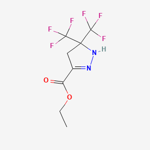 Ethyl 5,5-bis(trifluoromethyl)-1H-pyrazol-2-ine-3-carboxylate, 97%