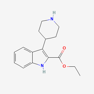 molecular formula C16H20N2O2 B6292076 Ethyl 3-(4-piperidinyl)-1H-indole-2-carboxylate CAS No. 639505-39-8