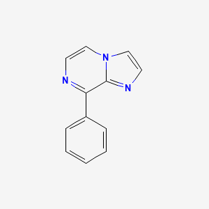 molecular formula C12H9N3 B6292180 8-Phenylimidazo[1,2-a]pyrazine;  95% CAS No. 155653-55-7