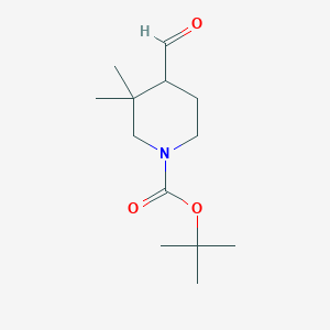 molecular formula C13H23NO3 B6292188 tert-Butyl 4-formyl-3,3-dimethyl-piperidine-1-carboxylate CAS No. 2393850-16-1