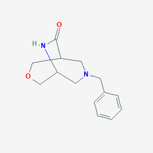 molecular formula C14H18N2O2 B6292200 7-Benzyl-3-oxa-7,9-diazabicyclo[3.3.2]decan-10-one CAS No. 151833-70-4