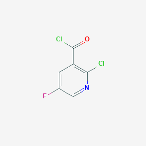 molecular formula C6H2Cl2FNO B6292261 2-Chloro-5-fluoro-3-pyridinecarbonyl chloride CAS No. 1020849-13-1