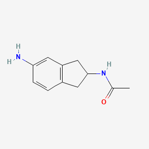 molecular formula C11H14N2O B6292325 N-(5-Aminoindan-2-yl)acetamide, 95% CAS No. 73536-85-3