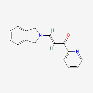 molecular formula C16H14N2O B6292342 (E)-3-(1,3-Dihydro-2H-isoindol-2-yl)-1-(2-pyridinyl)-2-propen-1-one CAS No. 478063-95-5